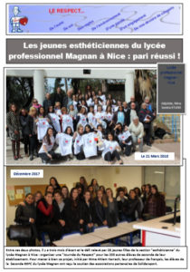 Read more about the article Les jeunes esthéticiennes du Lycée Magnan