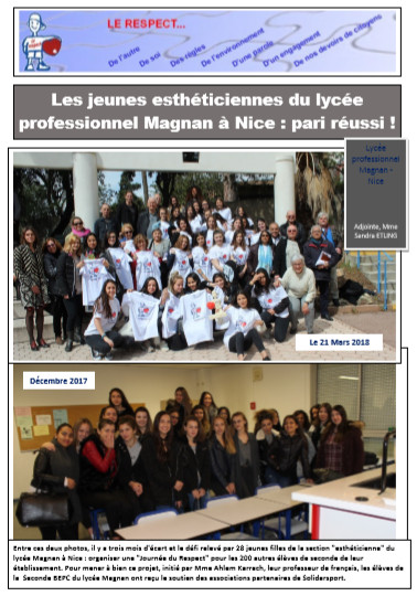 Les jeunes esthéticiennes du Lycée Magnan