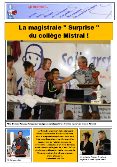 La magistral surprise du Collège Frédéric Mistral