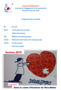 Read more about the article Planning des Assises janvier 2019