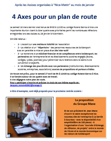 Lire la suite à propos de l’article 4 axes pour un plan de route